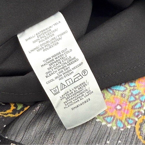 NWOT New Loft Women's Foil Baroque Flounce Mini Dress Size Extra Small XS Black - Picture 7 of 8